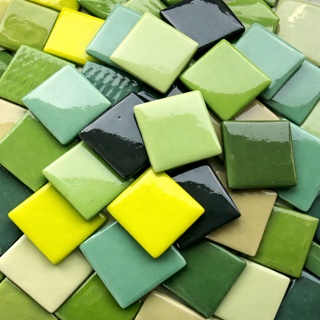 Pâte de Verre 25mm Verde Mix