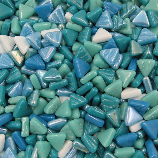 Mini Glass Mosaic Triangle Water Mix