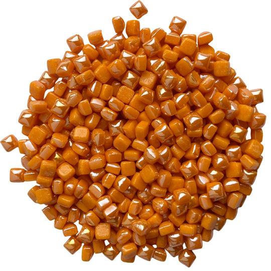 Mikro skleněná mozaika 4,8mm Perleťová Jasná Oranžová