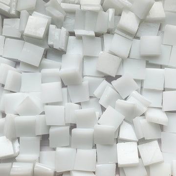 Mosaico di vetro Tiffany Glacier 10mm Bianco