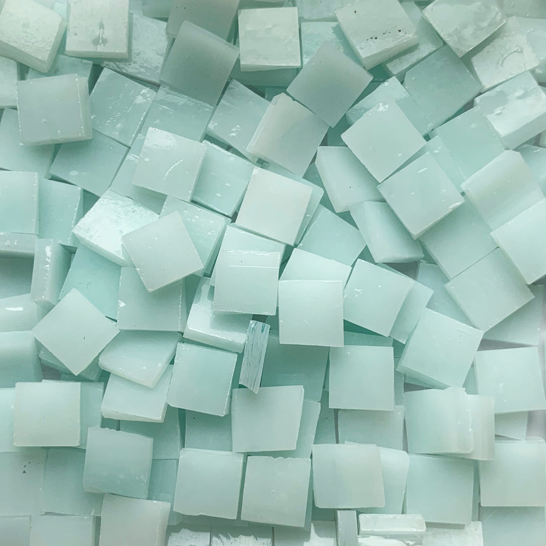 Mosaico de Vidrio Tiffany Glacier 10mm Azul Hielo