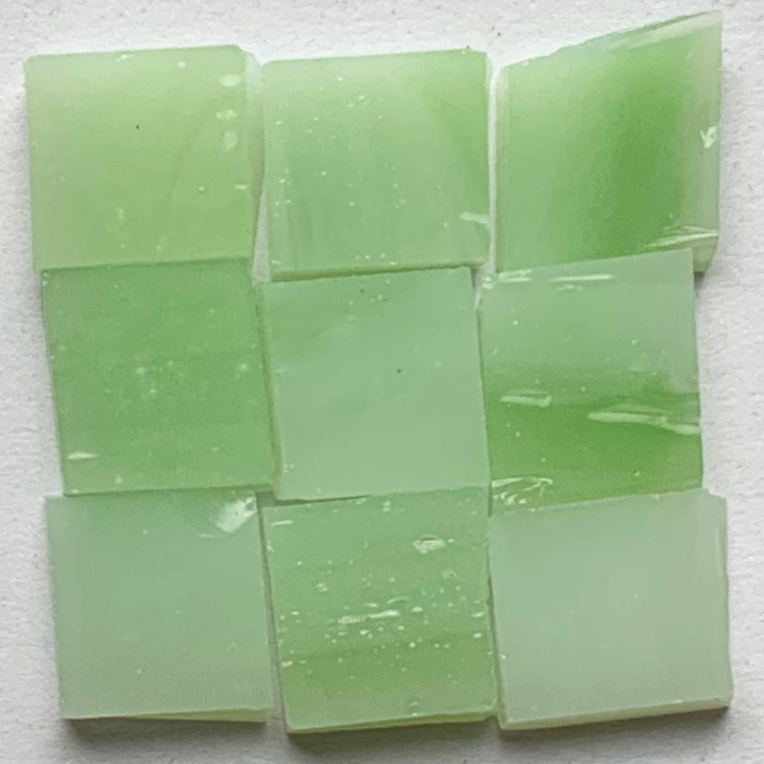 Detail of Tiffany Glacier Jade with nine glass tiles