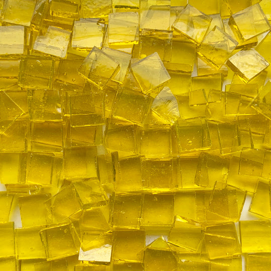 Glacier Tiffany Glass Mosaic 10mm Lemon