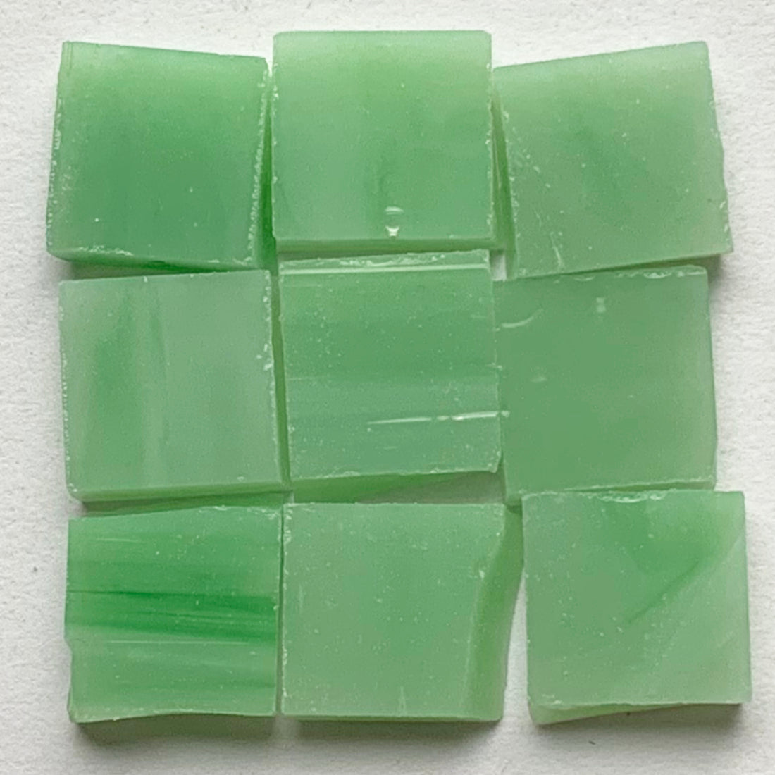 Detail of Tiffany Glacier Melon with nine glass tiles