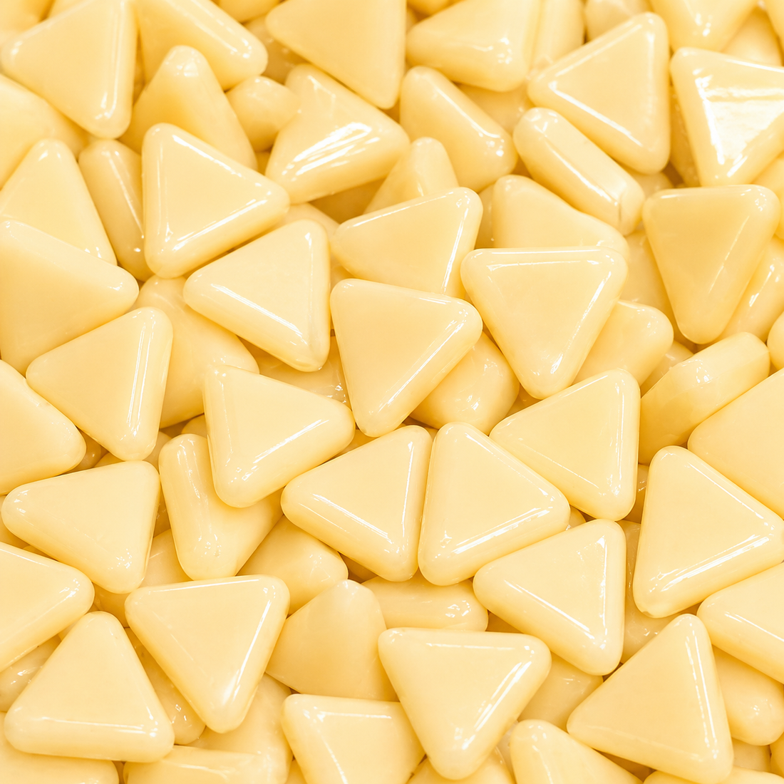 Mini mosaico in vetro triangolo crema