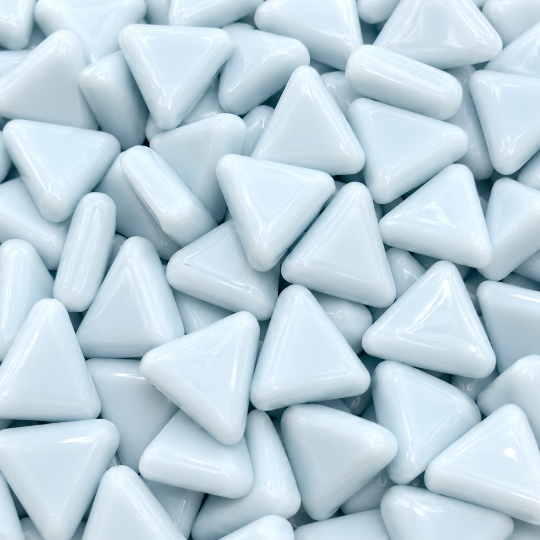 Mini mosaïque en verre triangle bleu eau