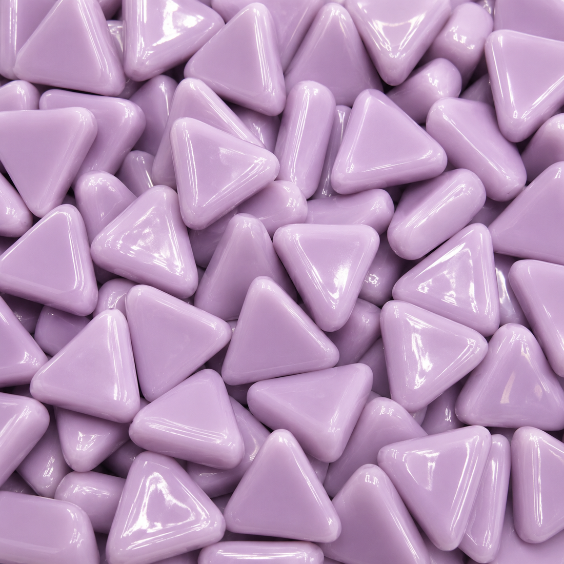 Mini mosaïque en verre triangle lilas