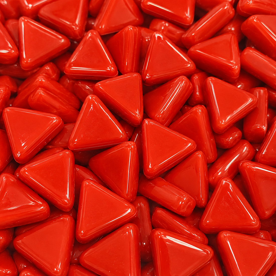 Mini Glasmozaïek Driehoek Helder Rood