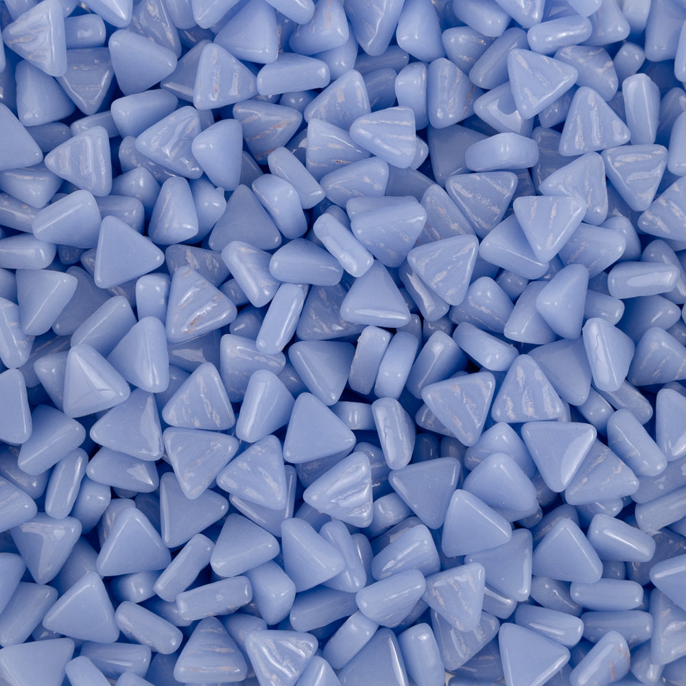 Packshot Mini Glass Mosaic Triangle – blue – 8mm