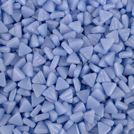 Mini triângulo de mosaico de vidro azul claro