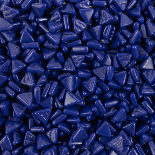 Mini triângulo de mosaico de vidro azul royal