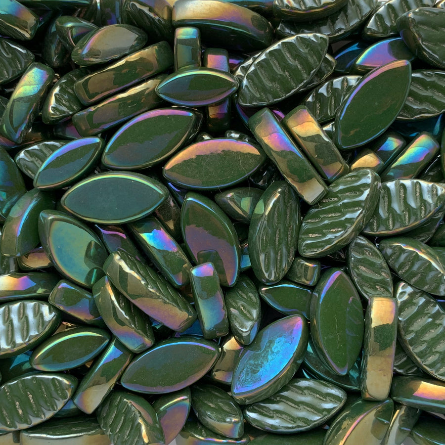 Pétalos Otomanos Nácar Verde Oscuro
