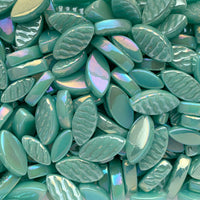 Pétales Ottoman Nacré Cyan Clair