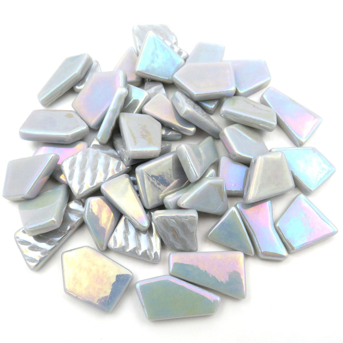 Ottoman Puzzle Irisé  Gris Clair