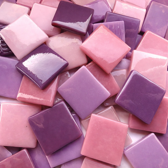 Pâte de Verre  25 mm fioletowy mix