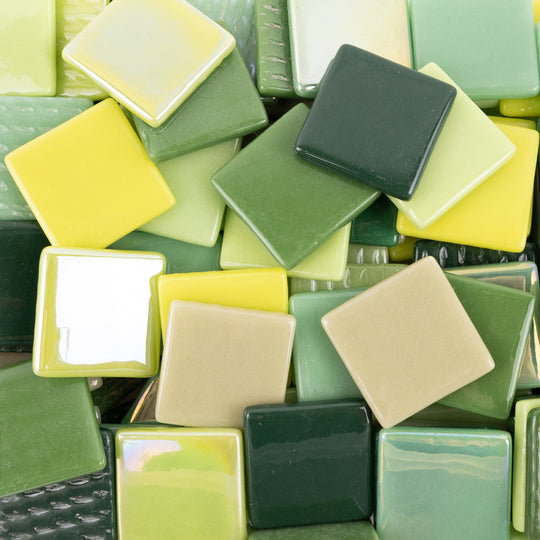 Pâte de Verre 25mm Groen Mix