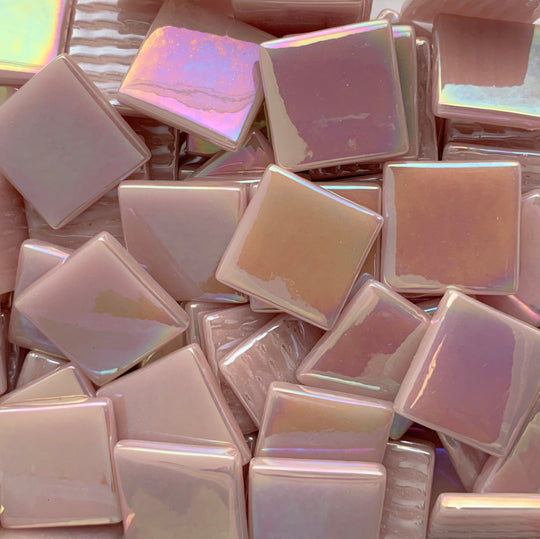 Pâte de Verre Perleťová 25 mm Růžový plátek