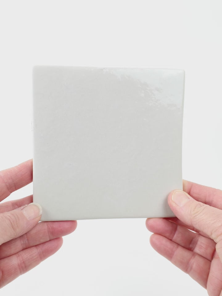 Video showing Morasutti Smalti mosaic tile – white – 11.5 x 11.5 cm, rotated to show full tile