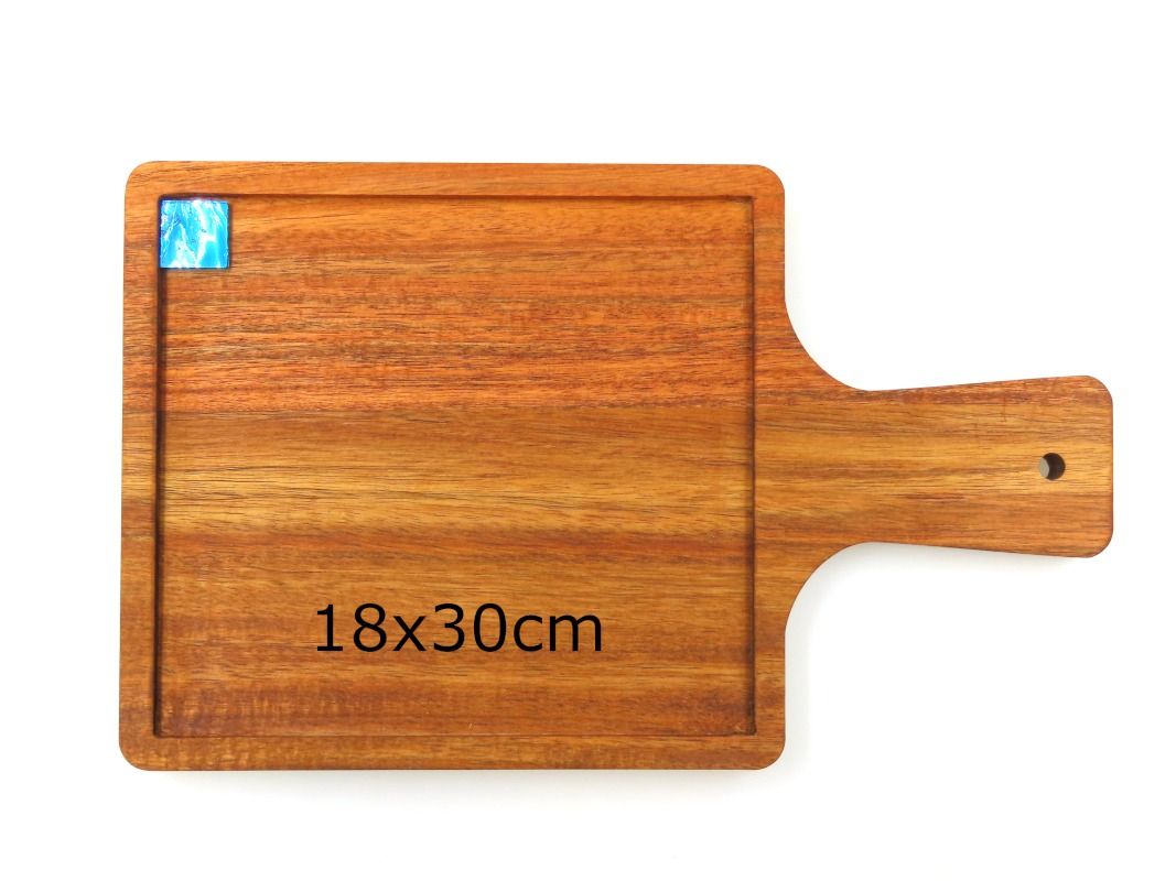 Planche à découper incrustée : Acacia 18 x 30 cm