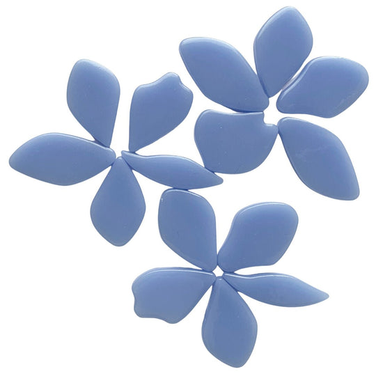 Bloemblaadjes Glas Lichtblauw
