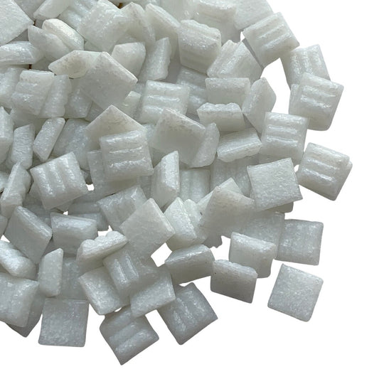 Skleněná mozaika 10mm Ledově bílá