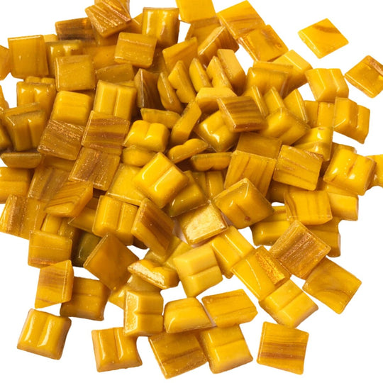 Pâtes De Verre Veiné D'or 10mm  Ocre