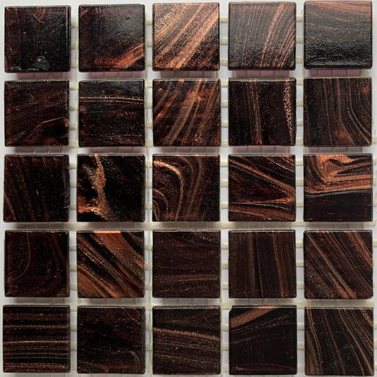 Mosaico di vetro con oro venato 20mm velluto