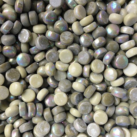 Glasrunden 12mm  Moosgrün-Mix