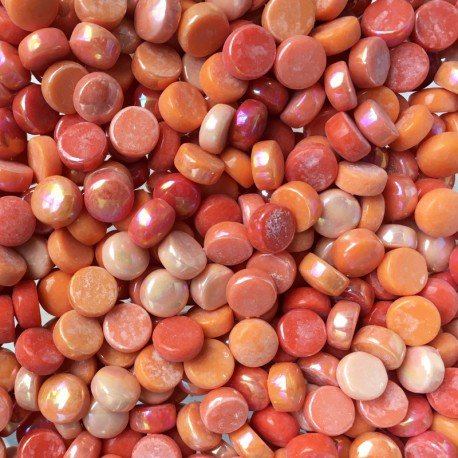 Skleněné kuličky 12mm Oranžová směs