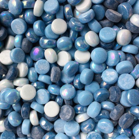 Skleněné korálky 12mm Tyrkysová směs