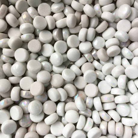 Skleněné korálky 12mm Bílá směs