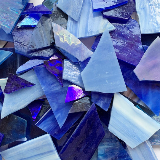 Glasscherven Luchtblauw