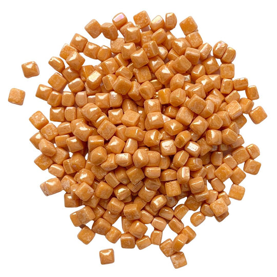 Mikro skleněná mozaika 4,8mm Perleťová oranžová