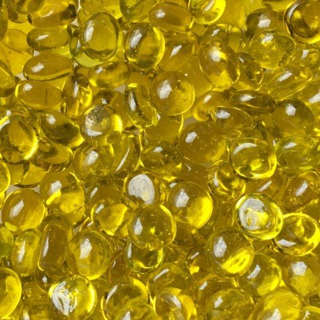 Mini Gotas de Vidrio 9-13mm Amarillo Cristal