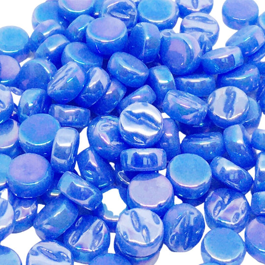 Dots Pearlised 8mm   Blue