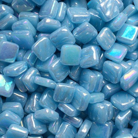 Verre Mosaique - glass mosaic -Glasmosaik-glasmozaïek-Ottoman Parelmoer 8mm Half Turkoois - mosaicshop