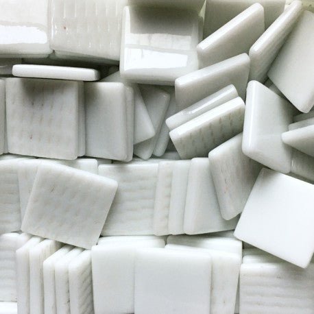 Pâte de Verre 25mm Opálově bílá