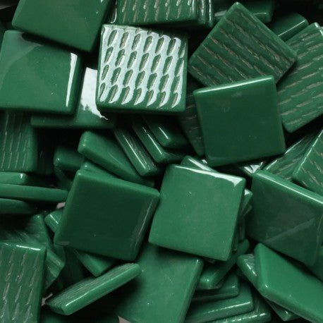 Pâte de Verre 25mm Smrkově zelená