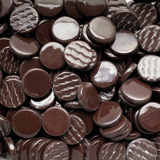 Kulatý skleněný obklad 18mm Merbau