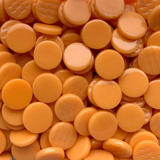 Kulatý skleněný obklad 18mm opálově oranžový