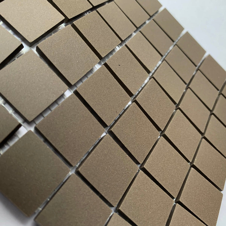 Winckelmans Anthracite – matte mosaikfliser på 20x20 mm på net
