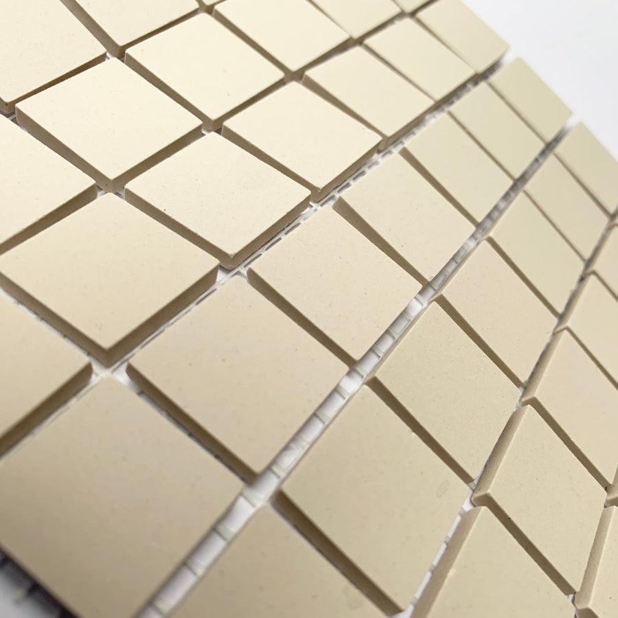 Winckelmans Blanc – matné mozaikové dlaždice 20x20 mm na síťce