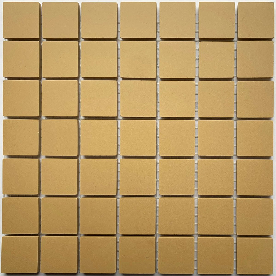 Winckelmans Jaune – matte mosaikfliser på 20x20 mm på net