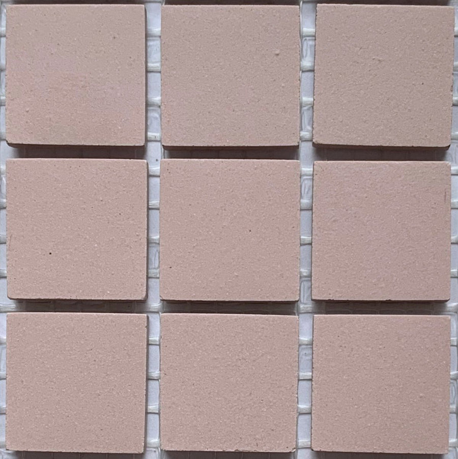 Winckelmans Rose – tessere di mosaico opache da 20x20 mm su rete