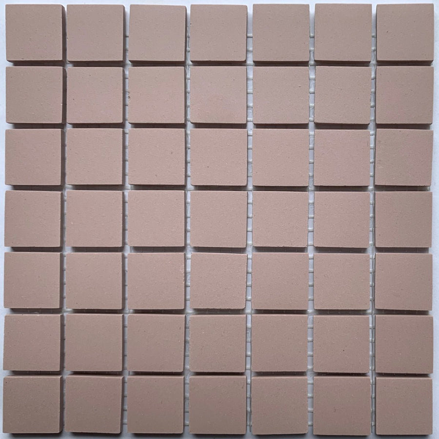Winckelmans Rose – tessere di mosaico opache da 20x20 mm su rete