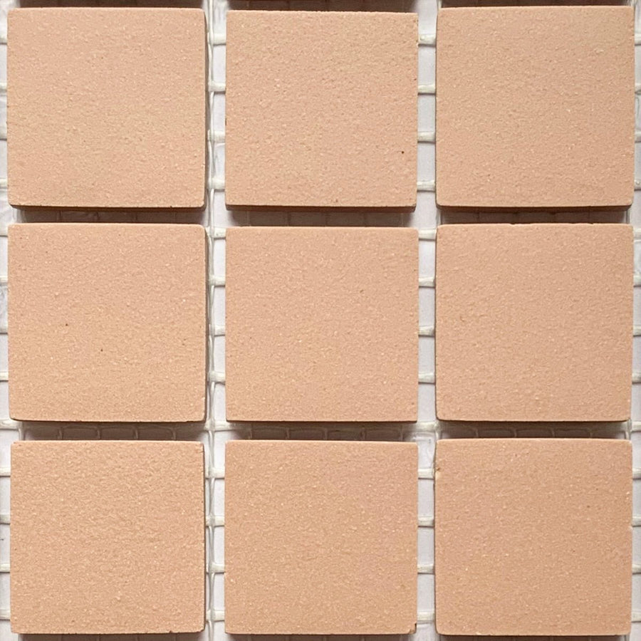 Winckelmans Vieux Rose – matte Mosaikfliesen im Format 20x20 mm auf Netz