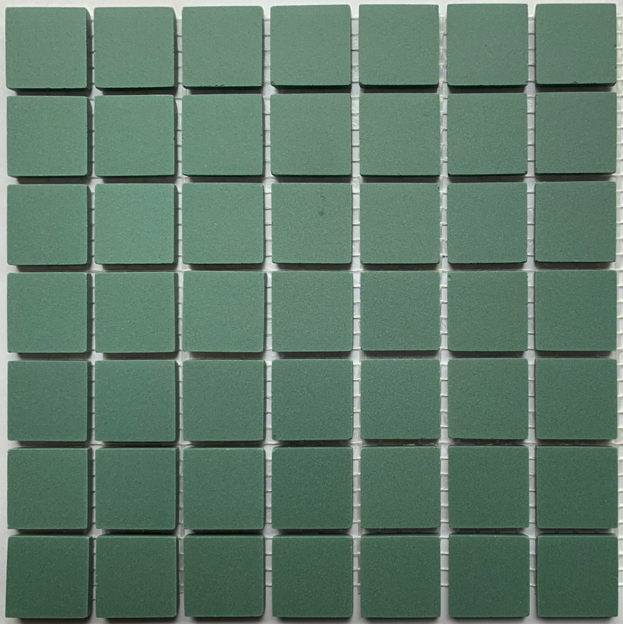 Winckelmans Vert Foncé – matte mozaïektegels van 20x20 mm op gaas