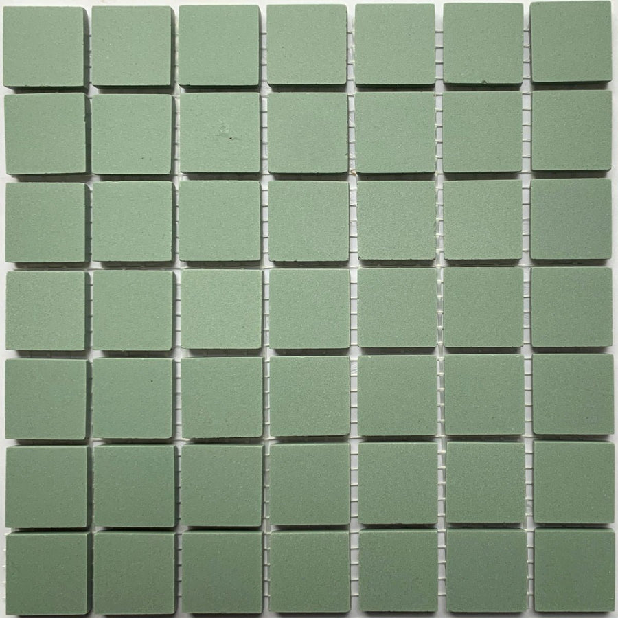 Winckelmans Vert Pale – tessere di mosaico opache da 20x20 mm su rete